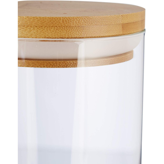 Relaxdays Glasdosen, 3er Set, 500-1000 ml, für Lebensmittel, D 9,5 cm, natur, 18x9.5x9.5 cm