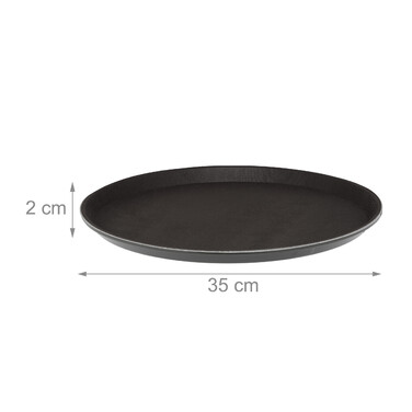 Relaxdays Rundes Gastro Serviertablett 3er Set