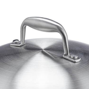 Relaxdays Edelstahl Wok mit Deckel