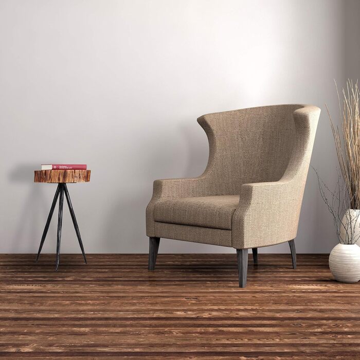 Relaxdays Beistelltisch, Massivholz Baumscheibe, Metallbeine, rustikaler Design Ablagetisch, Mangoholz, 50cm hoch, natur