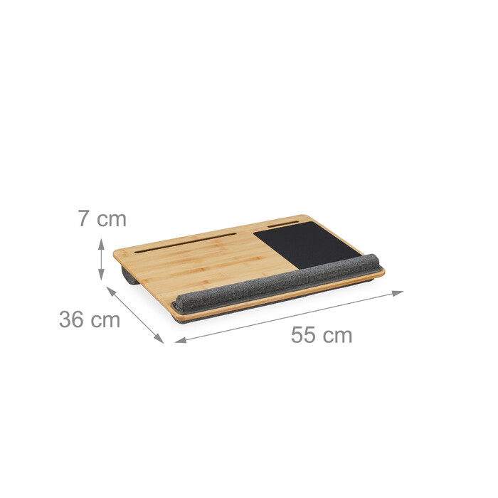 Relaxdays Laptopkissen mit 2 Halterungen