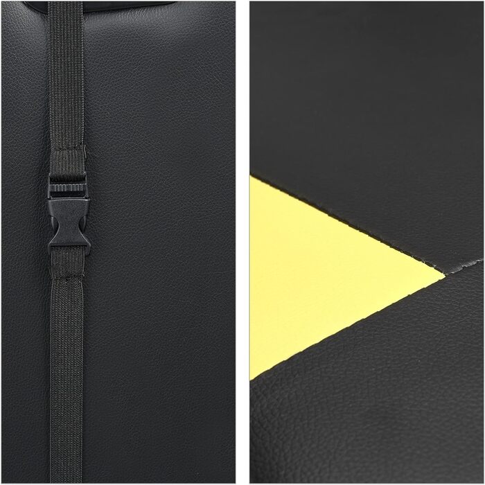 Relaxdays Gaming Stuhl, Racing Look, drehbar, höhenverstellbar, Kopf-& Lendenkissen, HxBxT: 133x68x60 cm, (Schwarz-gelb)