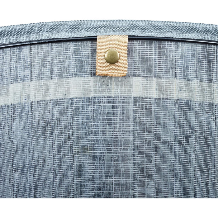 Relaxdays Wäschekorb Bambus, faltbar, mit Deckel, 70 l, Wäschesack Baumwolle, rund Ø 41 cm, Grau