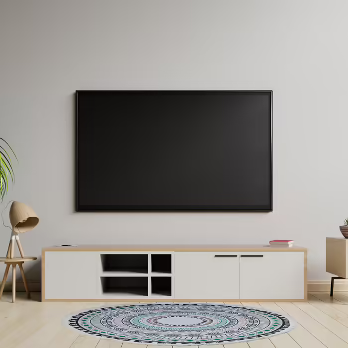 Relaxdays Runder Teppich mit Mandala-Design