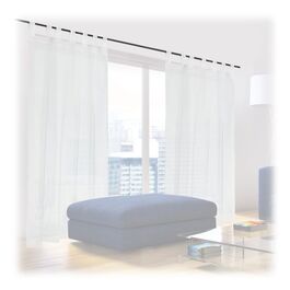 Relaxdays Gardinen 2er Set weiß