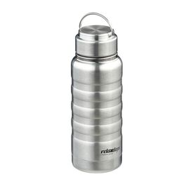 Relaxdays Trinkflasche Edelstahl 400 ml