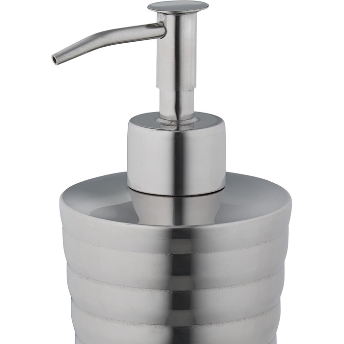 Relaxdays 5-tlg. Badezimmer Set, Edelstahl poliert, moderne Badaccessoires, Silber