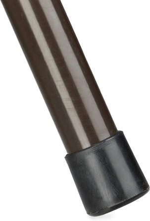 Relaxdays Klapphocker BASTIAN rund, 2 Stk. Faltbar, Kunststoff, Rattanoptik, Wetterfest HxBxT: 45 x 32,5 x 29 cm, braun