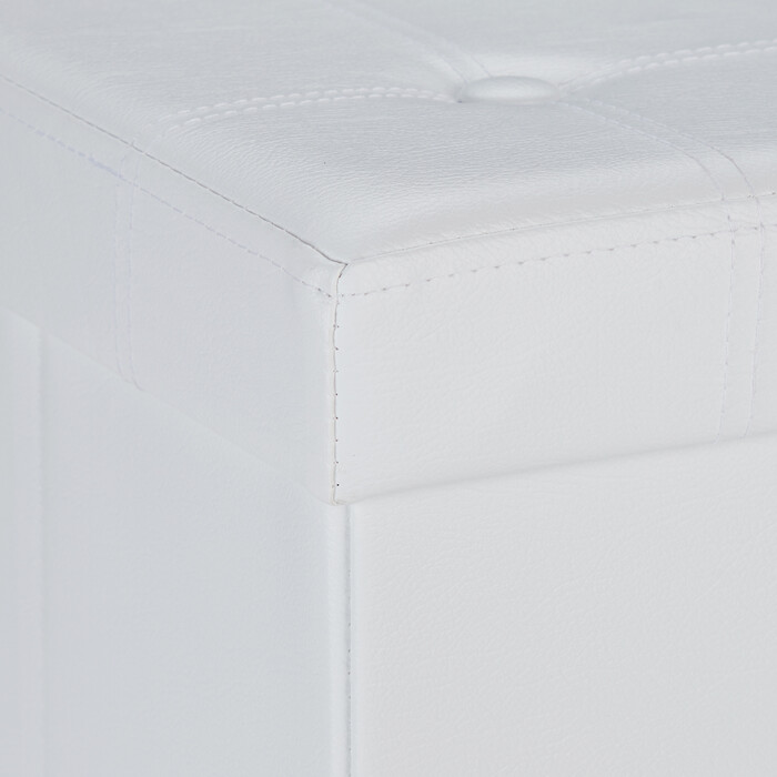 Relaxdays Kunstleder Sitzhocker mit Stauraum
