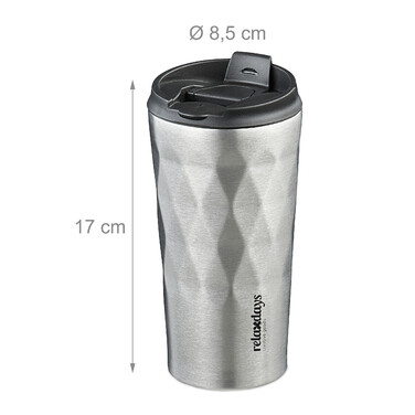 Relaxdays Thermobecher Edelstahl 350ml