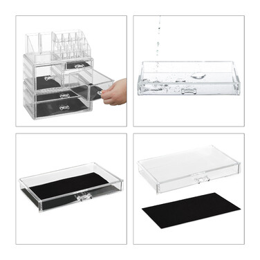 Relaxdays Acryl Make Up Organizer mit 21 Fächern
