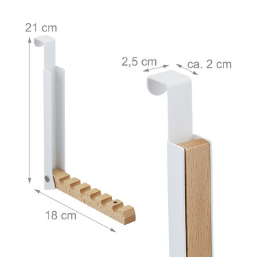 Relaxdays Klappbare Türgarderobe 2er Set