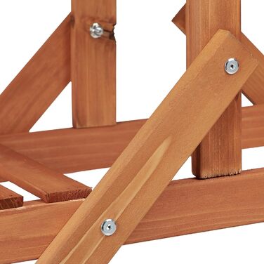 Relaxdays Blumentreppe 5 Ebenen, Holz, Blumenständer Innen, 142,5x83x28,5 cm, hellbraun