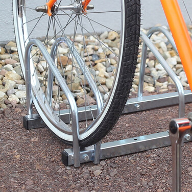 Relaxdays Fahrradständer 5 Fahrräder Stahl 130cm