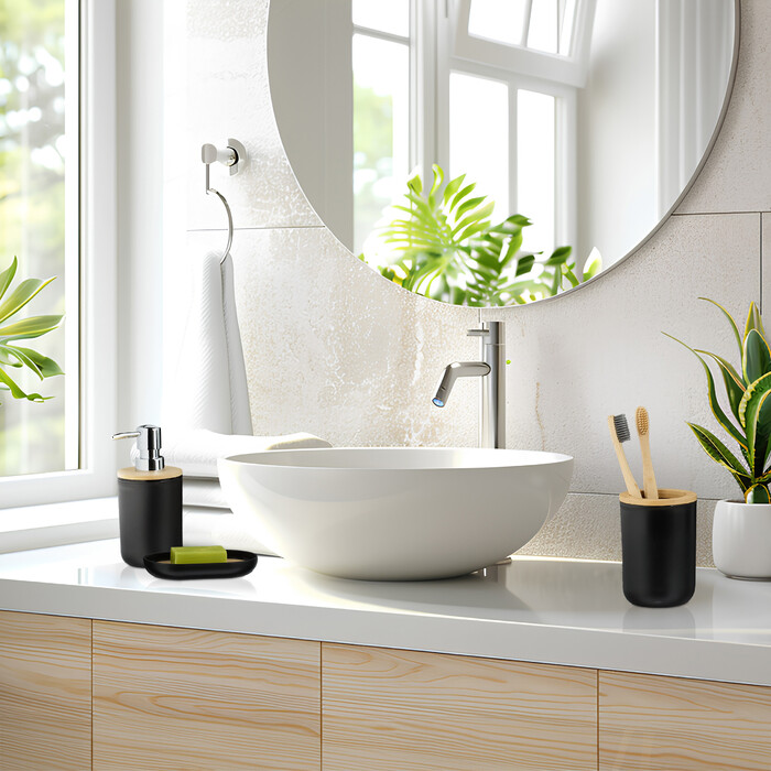 Relaxdays 6-tlg. Badezimmer Set