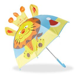 Relaxdays Kinderregenschirm mit 3D Motiv