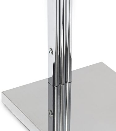 Relaxdays Handtuchständer, 86x50x20 cm, 3 Stangen, Edelstahl-Optik, freistehend, silber