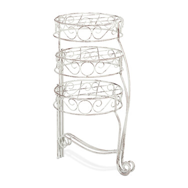 Relaxdays Blumentreppe Metall 3 Ablagen