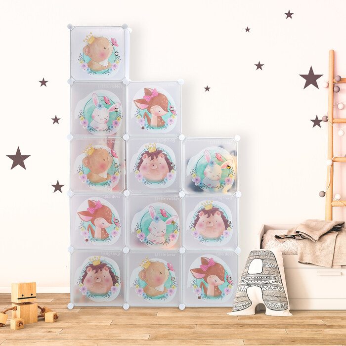 Relaxdays Kinder Steckregal mit Kleiderstangen