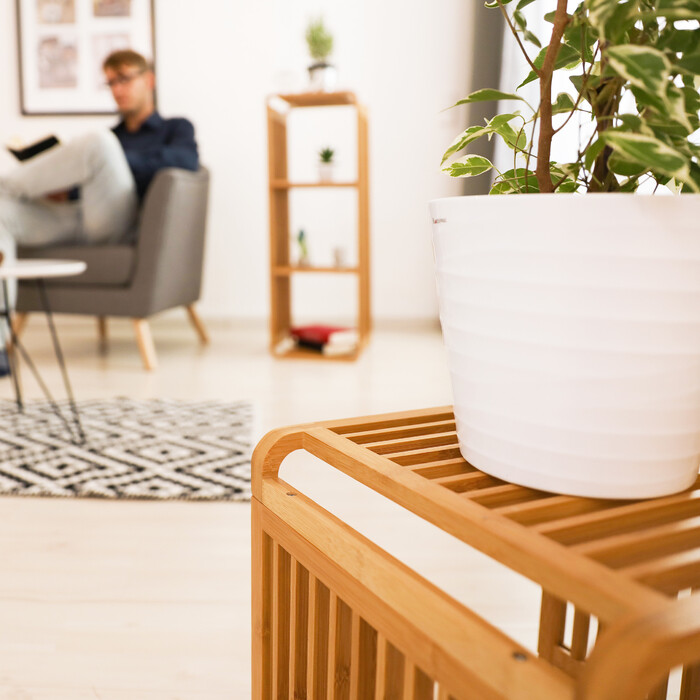 Relaxdays Bambus Regal mit Ablagen