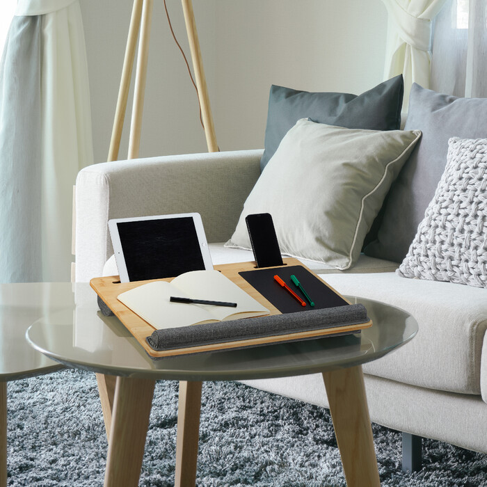 Relaxdays Laptopkissen mit 2 Halterungen