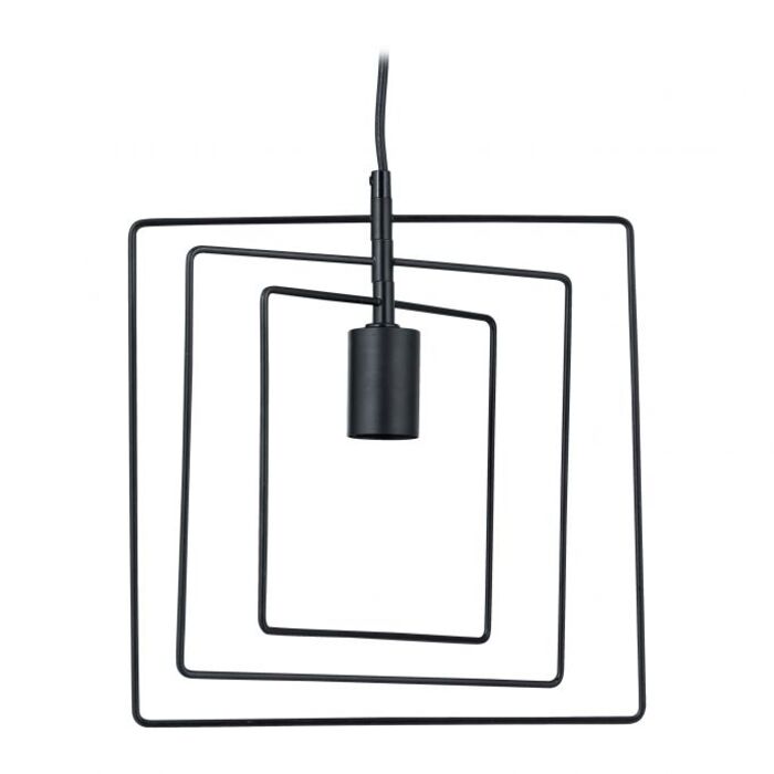 Relaxdays Hängelampe Quadrat schwarz