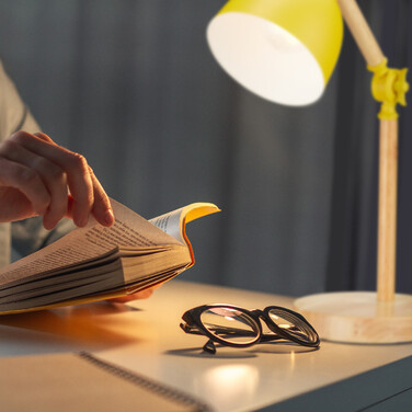 Relaxdays Schreibtischlampe Holz verstellbar