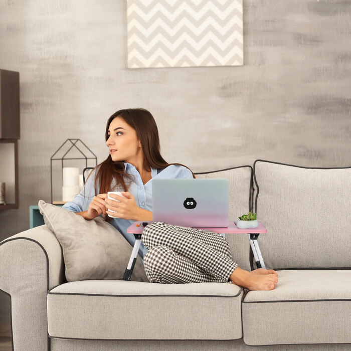 Relaxdays Pinker Laptoptisch