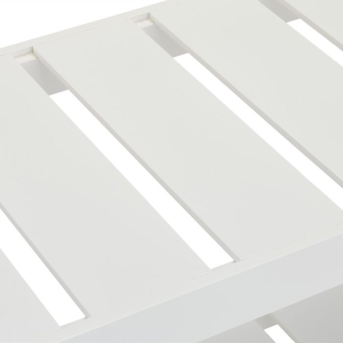 Relaxdays Schuhregal, 2 Ebenen, für 6 Paar Schuhe, offen, Schuhständer HBT: 36 x 70 x 26 cm, MDF, Bambus, Weiß, Hellbraun