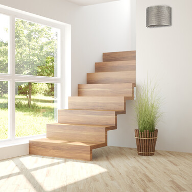 Relaxdays Wandleuchte halbrund