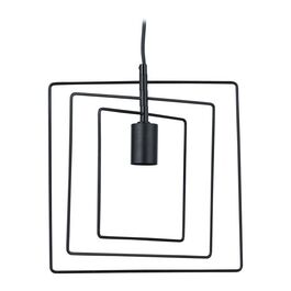 Relaxdays Hängelampe Quadrat schwarz