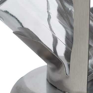 Relaxdays Gewürzkarussell, 20 Gläser, 360° drehbar, Edelstahl/Glas, HxD 39x22 cm, rund, silber, 1 Stk.