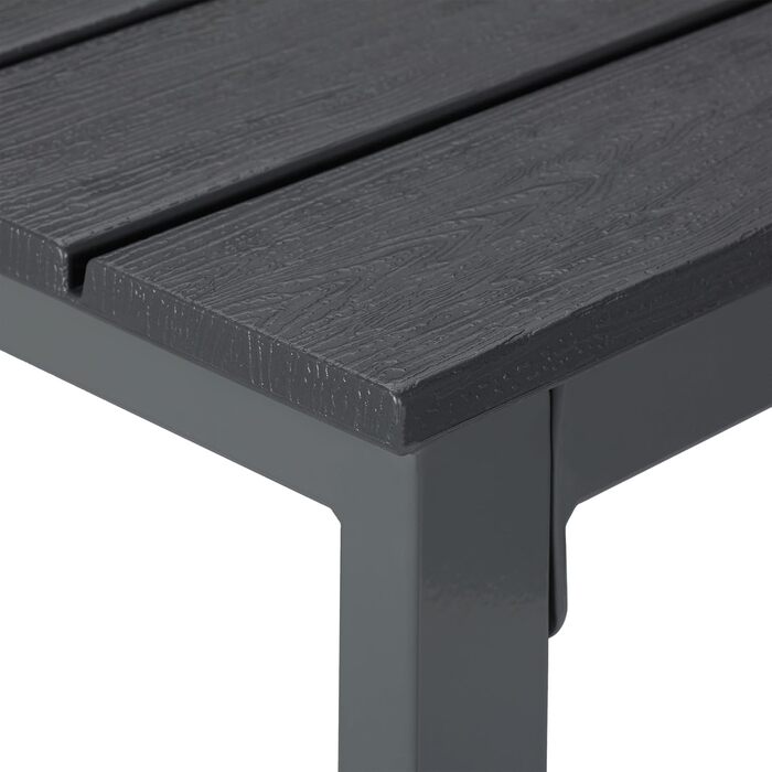 Relaxdays wetterfester Beistelltisch für Balkon, Terrasse & Garten, 39x52x48 cm, grau