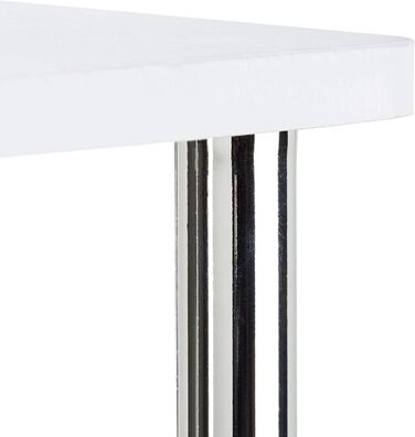 Relaxdays rollbarer Beistelltisch, Allzweckwagen, Holz, 4 Rollen, 2 Ebenen, 41,5x40x40cm, weiß