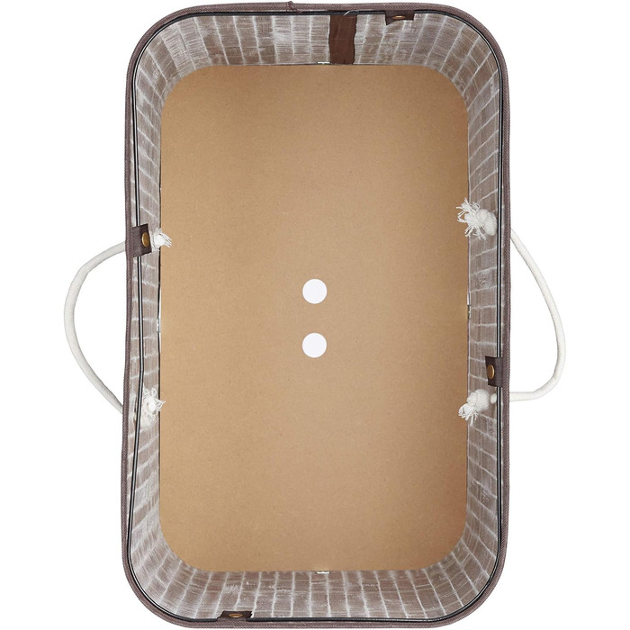 Relaxdays Wäschekorb Bambus, rechteckiger Wäschesortierer, 2 Fächer, klappbar, 95 l, (Braun)