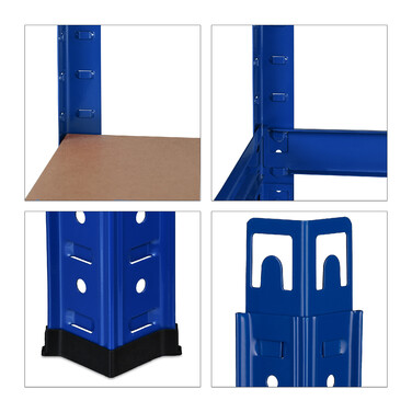Relaxdays Schwerlastregal blau