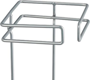 Relaxdays Regenschirmständer, HBT: 52,5 x 13,5 x 13,5 cm, Metall, eckig, modern, Silber (max. 60 Zeichen)
