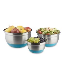 Relaxdays Schüssel Set 3 tlg Anti-Rutsch Boden