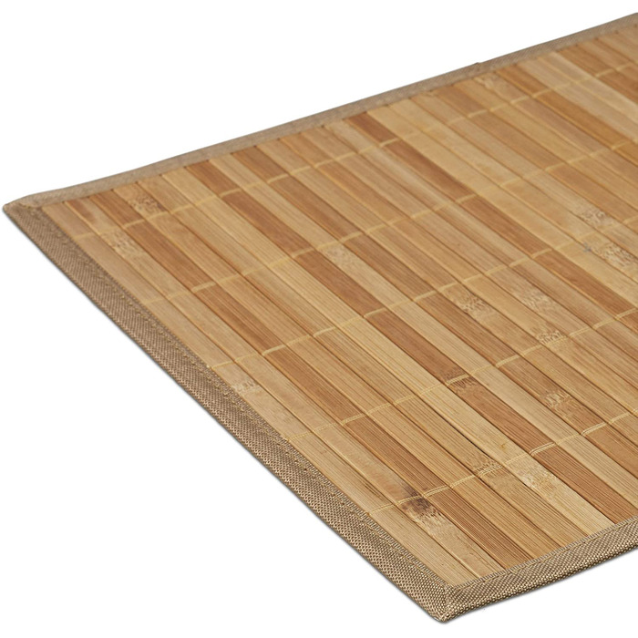 Relaxdays Tischset 6 teilig, Platzdeckchen, Bambus, rutschhemmende Unterseite, 30 x 45 cm, 6er Platzset, 6 Tischmatten, abwis