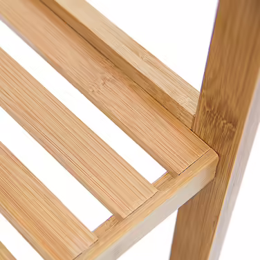 Relaxdays Badregal Bambus mit 3 Ablagen HBT: 79 x 33 x 33 cm Schickes Standregal aus natürlichem Holz Bambusregal als Küchenr