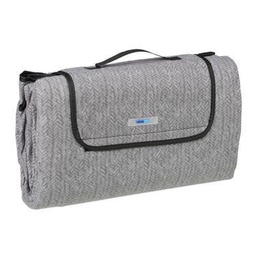 Relaxdays Graue Picknickdecke Fleece
