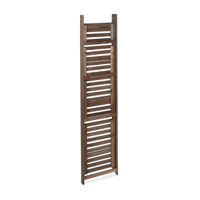 Relaxdays Blumentreppe Holz dunkelbraun