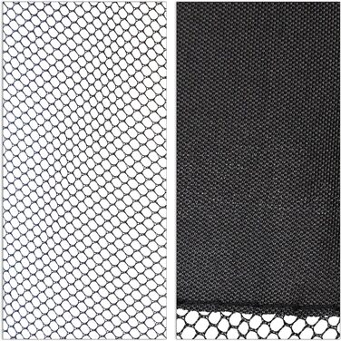 Relaxdays Moskitonetz für 3 x 3 m Pavillon, 2 Seitenteile, mit Reißverschluss, Klettband, 12 m XL Mückennetz, schwarz