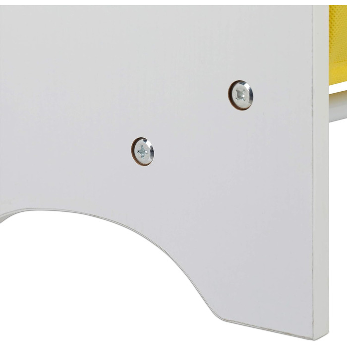 Relaxdays, weiß/bunt Kinderregal mit Boxen, 9 Faltbare Körbe mit Henkeln, Metallrohre, Spielzeug, MDF, HxBxT: 62x63x28cm, Standard