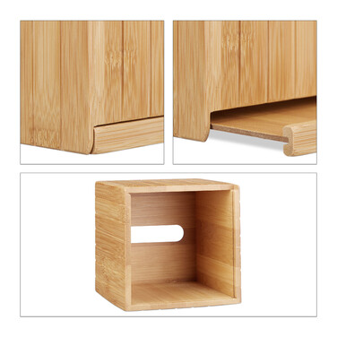 Relaxdays Kosmetiktücherbox quadratisch
