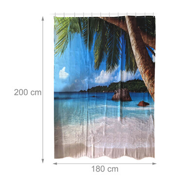 Relaxdays Duschvorhang 180x200 cm mit Motiv