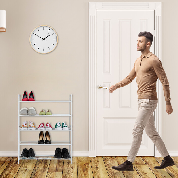 Relaxdays Metall Schuhregal 5 Ablagen