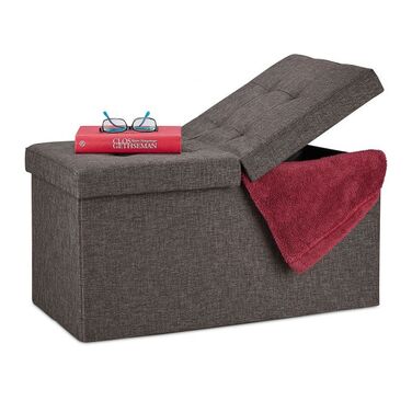 Relaxdays Sitzbank mit klappbarem Deckel