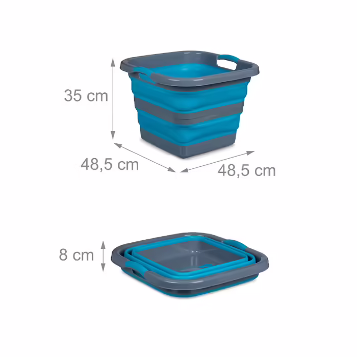 Relaxdays Faltbarer Wäschekorb 40 Liter