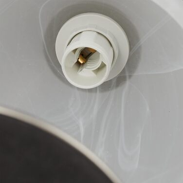 Relaxdays Tischlampe Touch, Retro Design, E14-Fassung, dimmbare Nachttischlampe, Glas & Eisen, HBT 25 x 15 x 19 cm, (Silber)